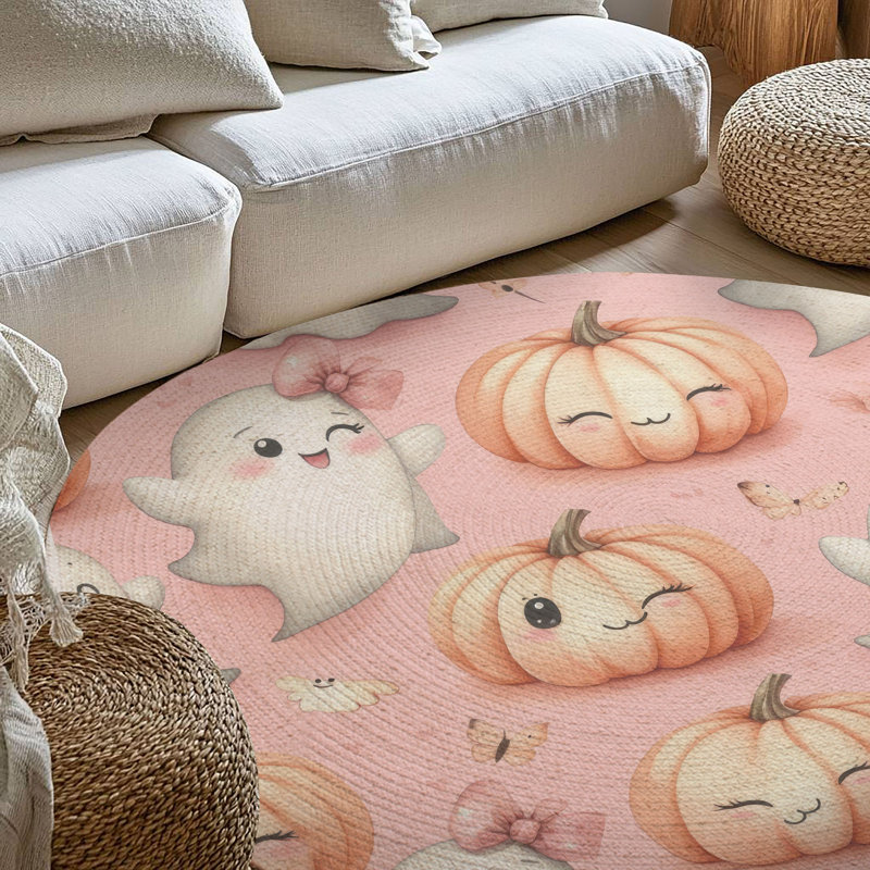 Tapis tressé Spook & Gourd, Rond 5 pi