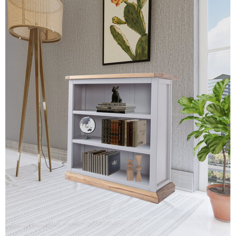 Ancram 90 cm H x 90 cm W Standard Bookcase, Grey