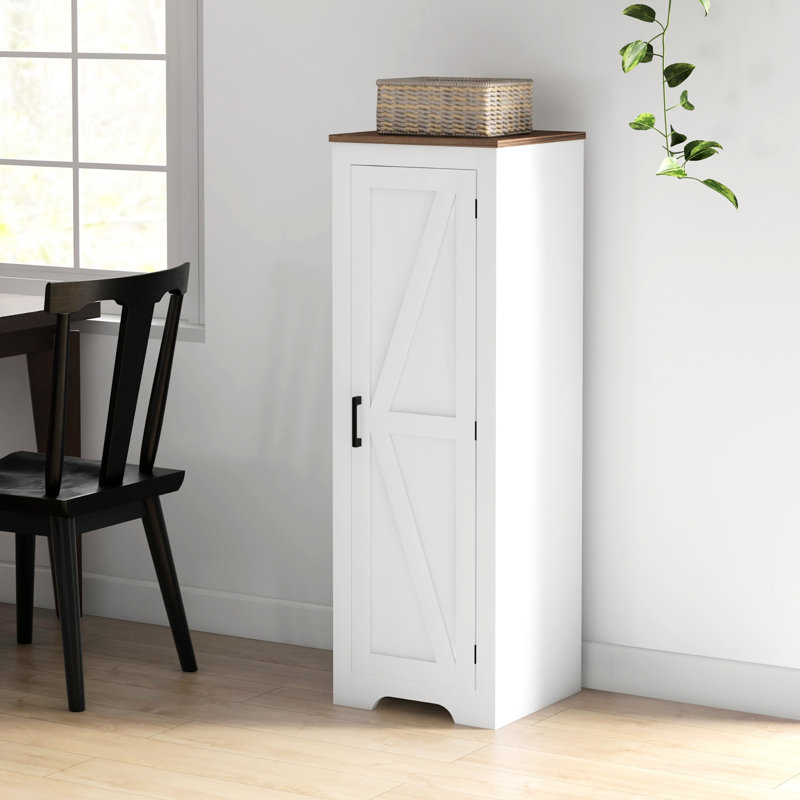 Armoire blanche pour le salon avec tablette réglable - Rangement tendance pour ajouter du style à votre