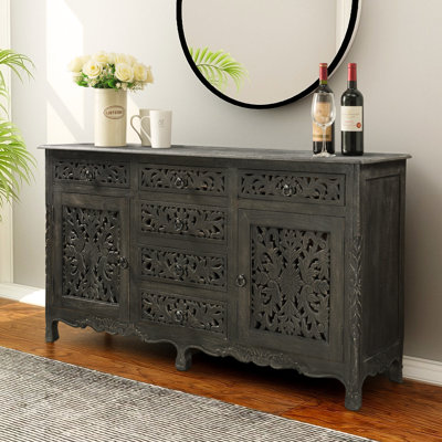 Harleen 6 Drawer 65" W Solid Wood Combo Dresser by Kelly Clarkson Home