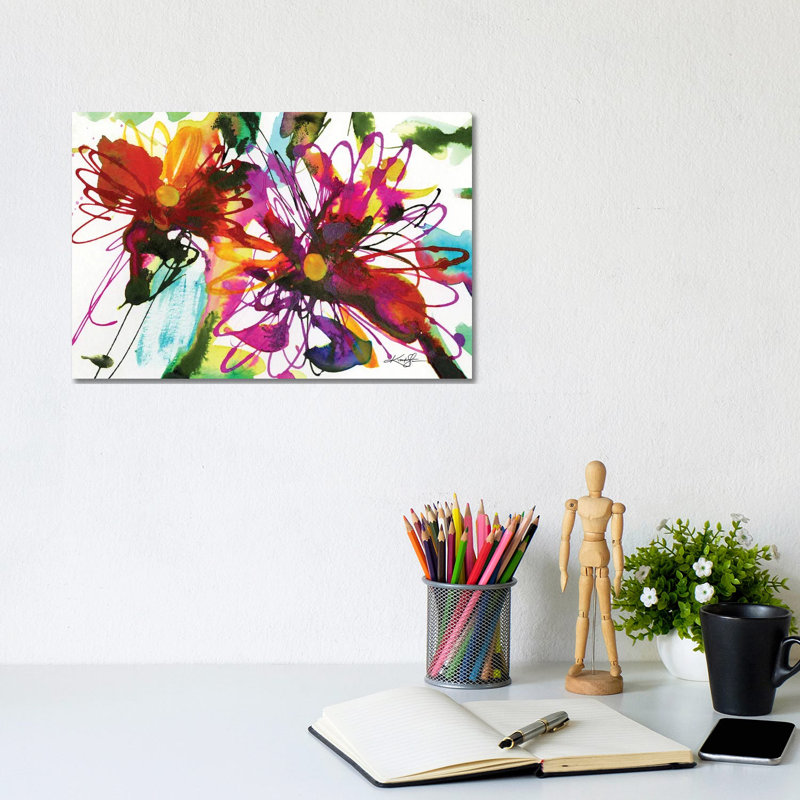 Floral Dance XVIII by Kathy Morton Stanion - Wrapped Canvas Painting, 20.32 cm H x 30.48 cm W