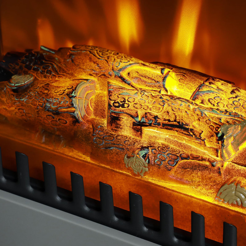 Electric Fireplace Heater, Gray
