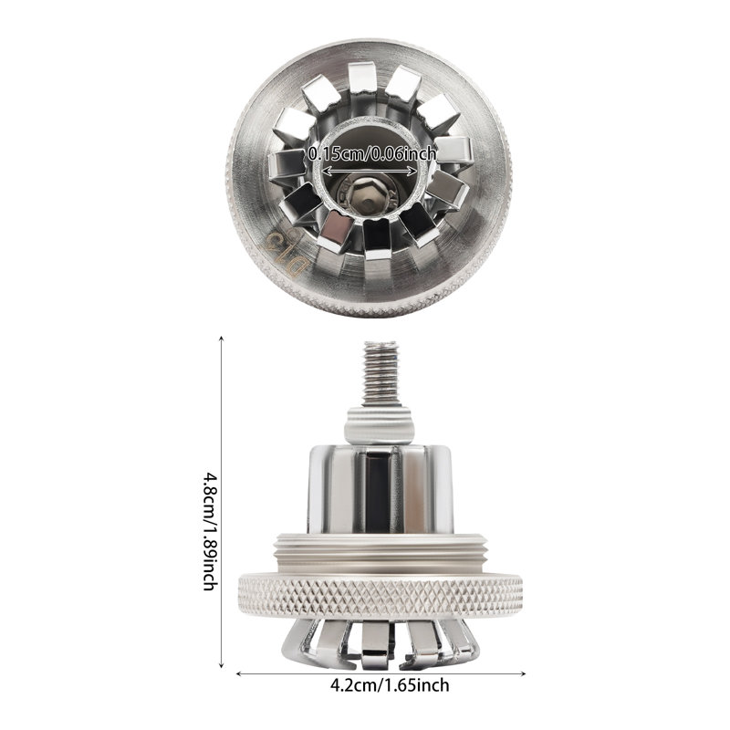 Remplacement de la tête de sertissage de bouteille de parfum, outil de bouchage à baïonnette en aluminium et en plastique de 15 mm pour machine de bouchage de parfum, accessoire de scellage en acier inoxydable