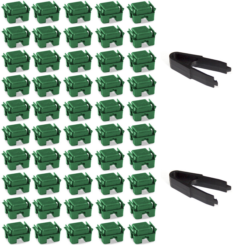Ensemble de pinces modulaires verrouillables 50 et 2 pinces - Vert, Vert