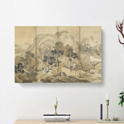 Xiao He Chases Han Xin by Yosa Buson - Wrapped Canvas Painting