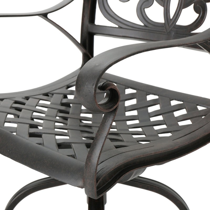 Tabouret pivotant en fonte d'aluminium