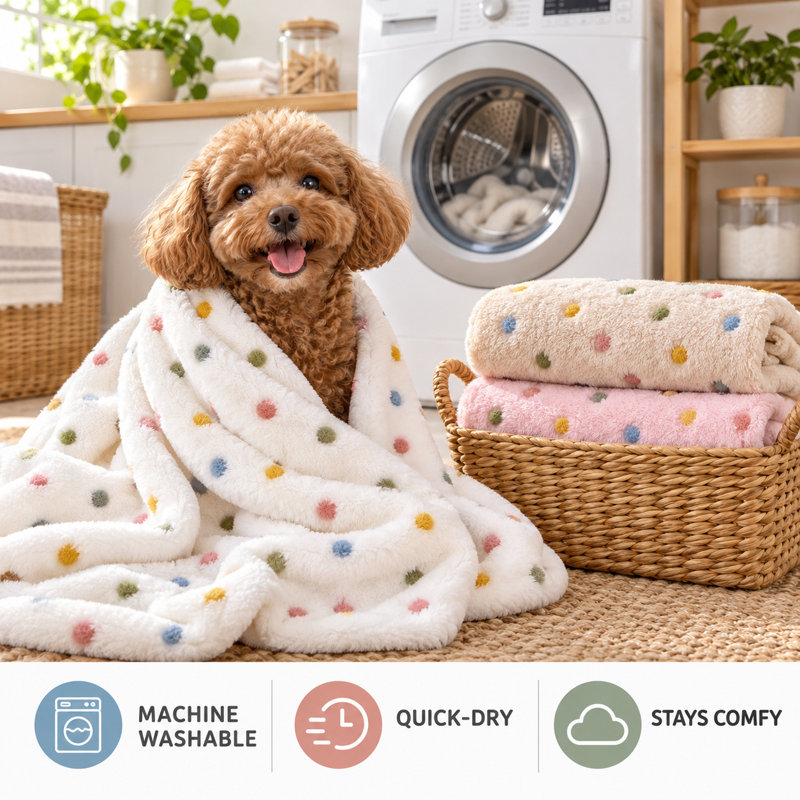 Paw Print Plush Pet Blanket, Soft Cozy Printed Throw for Dogs and Cats, Lightweight Blanket for Sofa, Bed and Crate