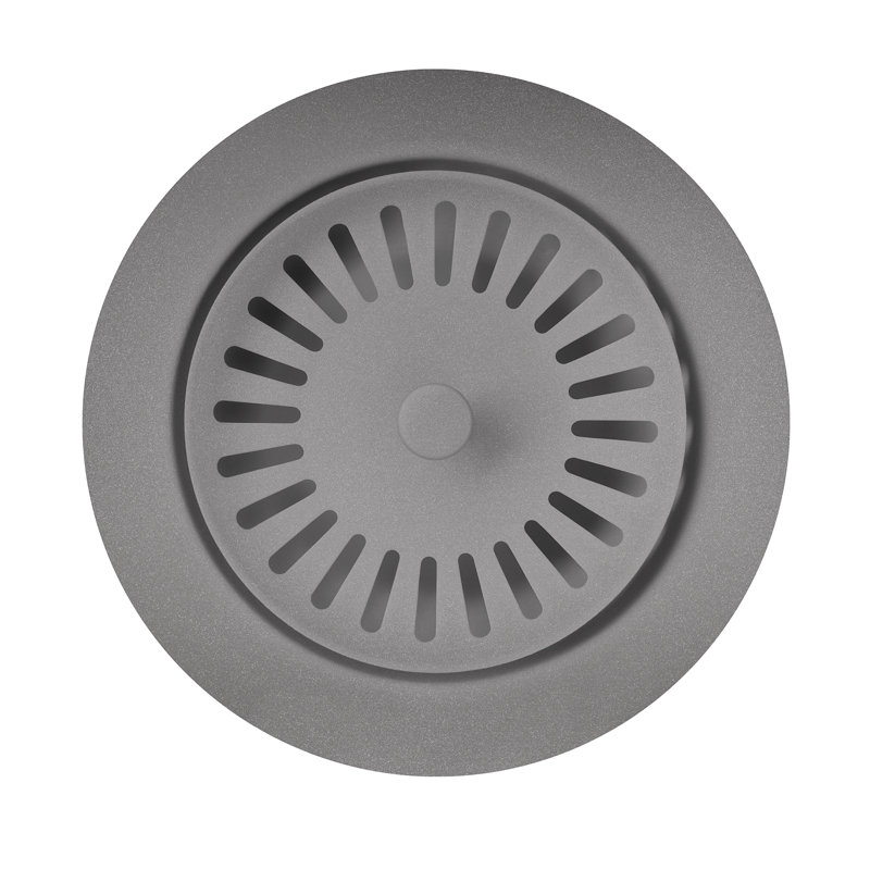 SILGRANIT-Matched Metal Sink Basket Strainer, Metallic Gray
