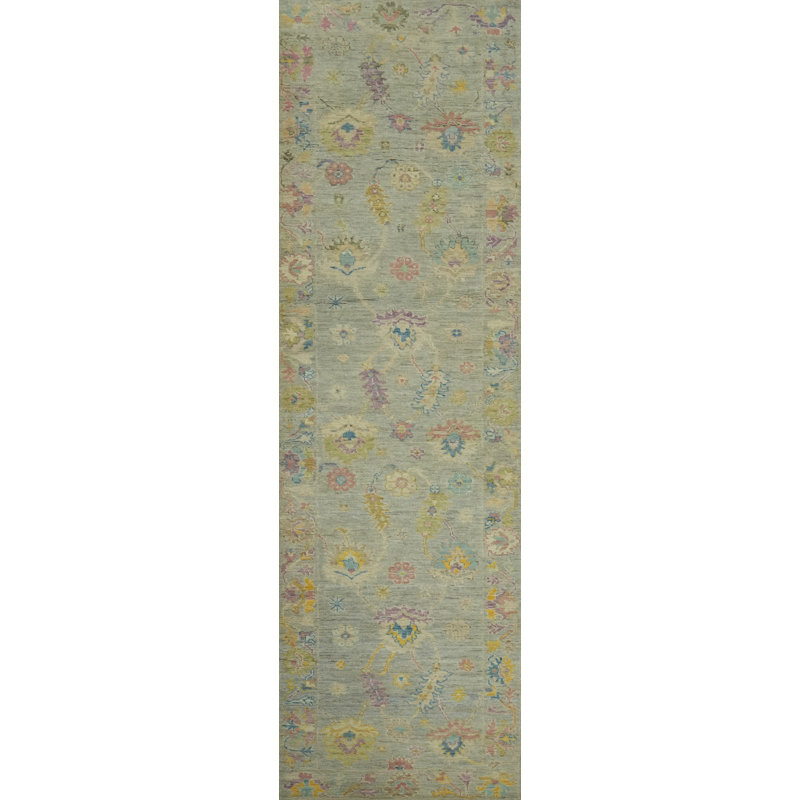Tapis turc gris Oushak 3 x 11