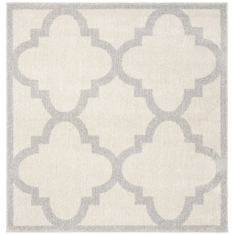 Tapis beige / gris Ammundsen, Carré 7 pi