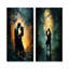 Twilight Tendresse Couple - Portrait romantique, ensemble de 2 reproductions d'art mural-557285034-557285035