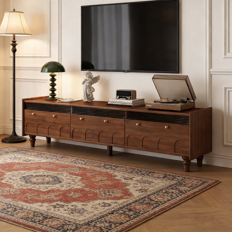 Light luxury Arch Storage TV Stand, 17.32"H x 62.99"L x 13.77"W
