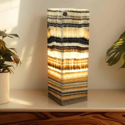 Grande lampe astyoïde rouge onyx