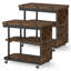 Table de chevet 2 pièces, table de chevet mobile avec plateau pivotant pliable, tablette à 2 niveaux brun rustique et noir-1284655318-1284655317