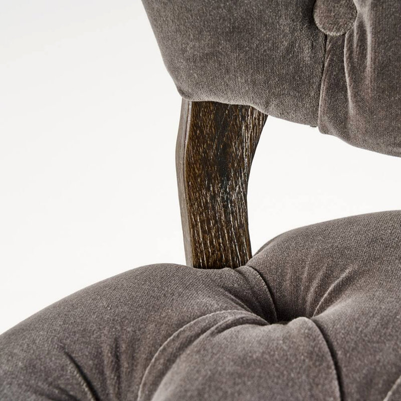 Chaise capitonnée (ensemble de 2), Gris