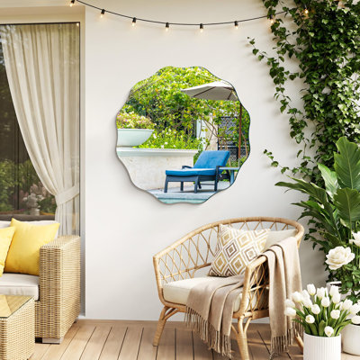 Miroir mural rond sans cadre 24 po