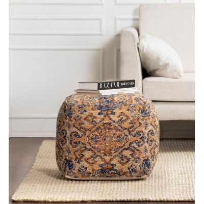 Glaspy 20" X 20" X 20" Multicolor Pouf