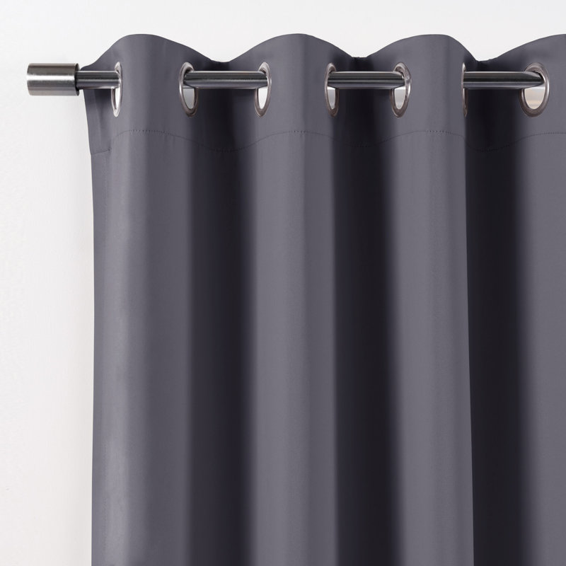 Rideaux unis opaques et isolants avec œillets Schaeffer, L 52 po x L 96 po, Pierre