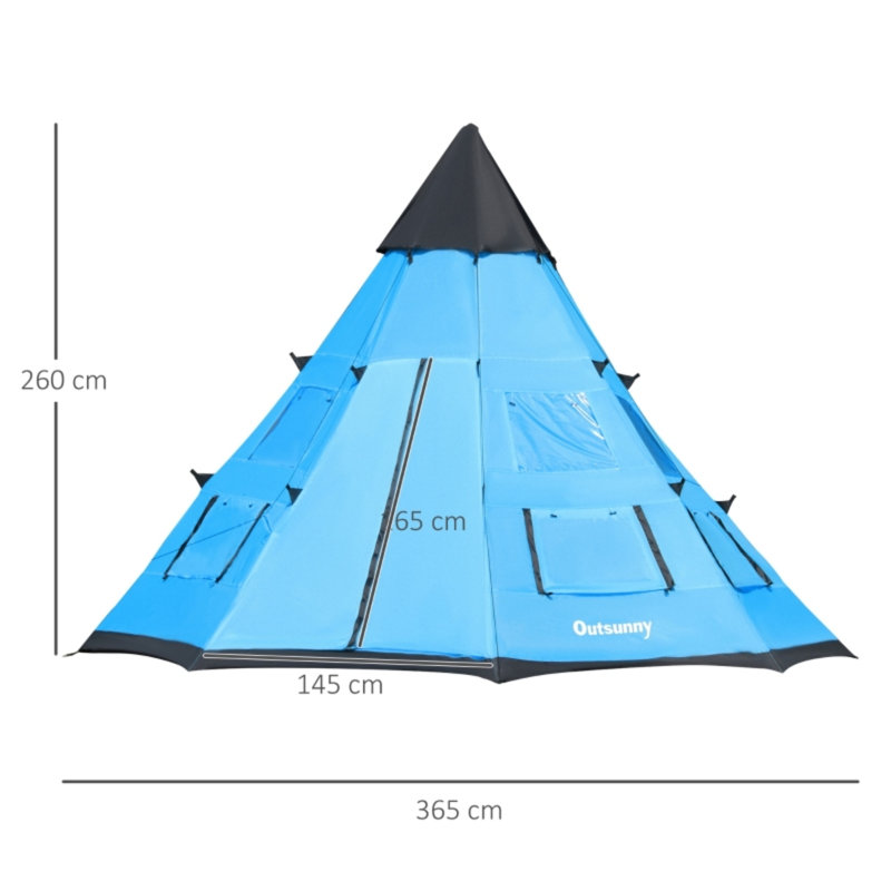 6 Person Tent, Blue