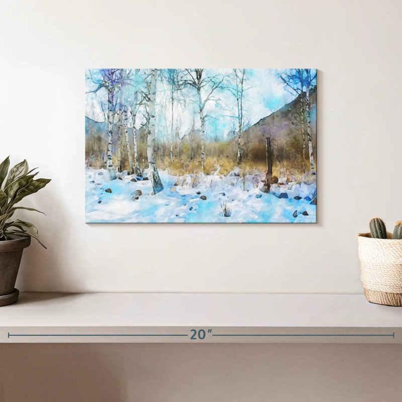 Harnek, arbres blancs d'hiver, H 8 po x l 12 po