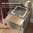Kendrianna Nightstand with Safe Box and LED Lights and Wireless Charge-695430170