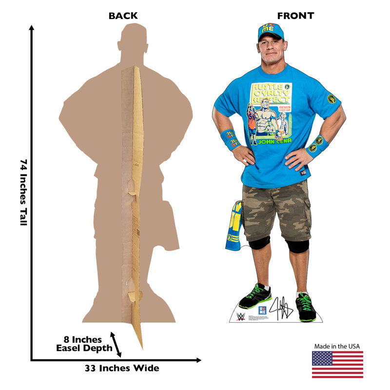John Cena Life-Size WWE Cardboard Standup with Light Blue Shirt