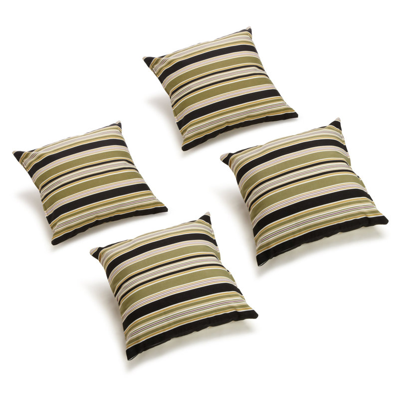 Blazing Needles Indoor/Outdoor Throw Pillow, Eastbay Onyx