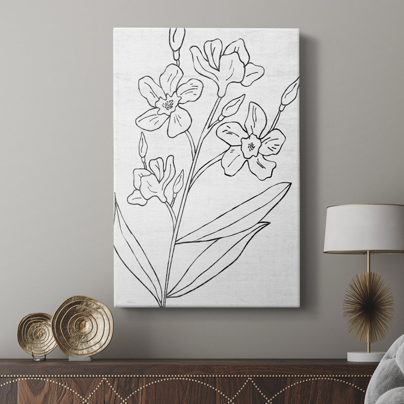 Croquis botanique I - galerie sur mesure, H 48 po x l 32 po