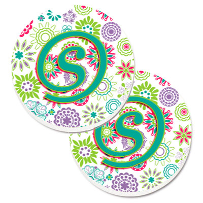 Ceramic Round 2 Piece Car Coaster Set