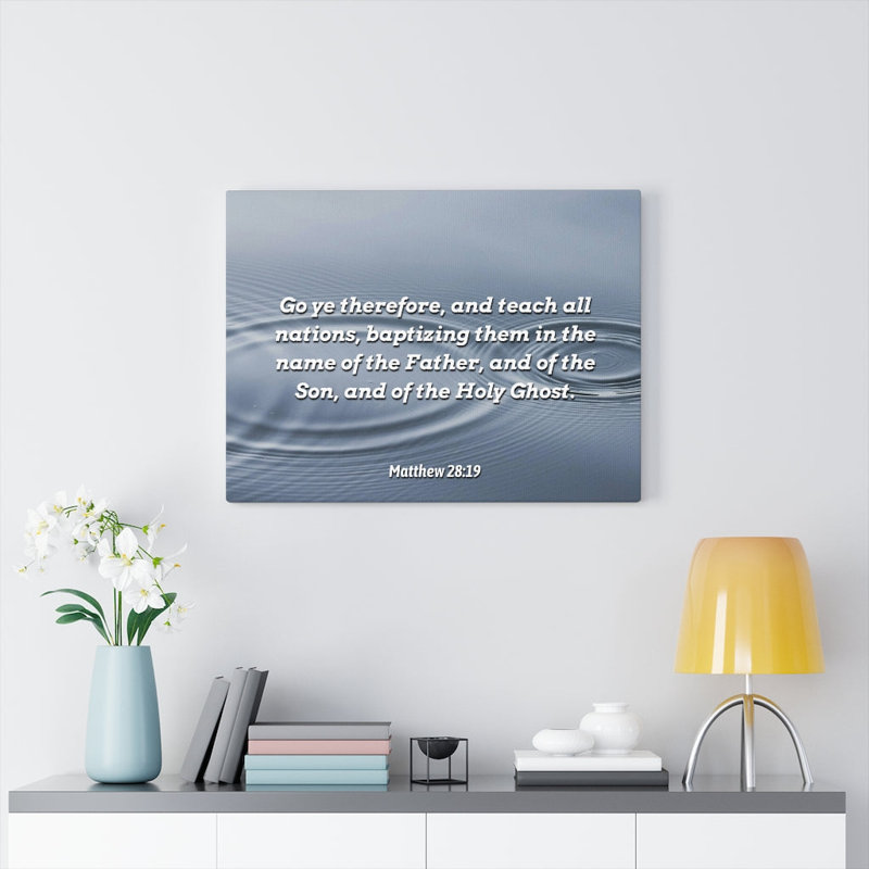 Baptizing Matthew 28:19 - Wrapped Canvas Print, 61cm H x 76cm W