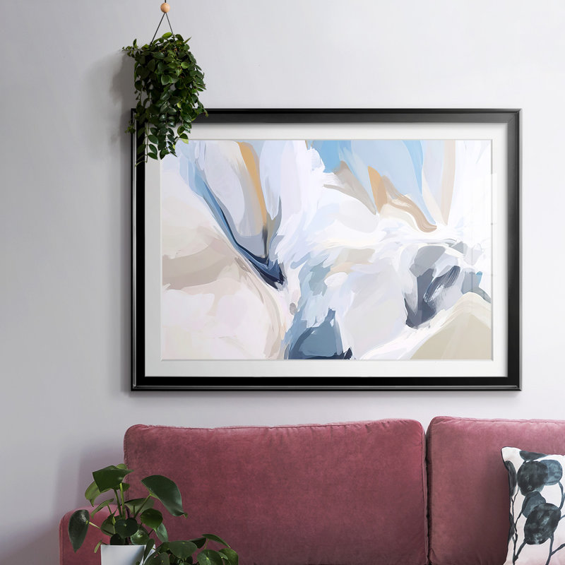 Fresh Air II - Cadre encadré avec biseauté mat et verre, Noir, H 15 po x l 21 po x P 1,5 po