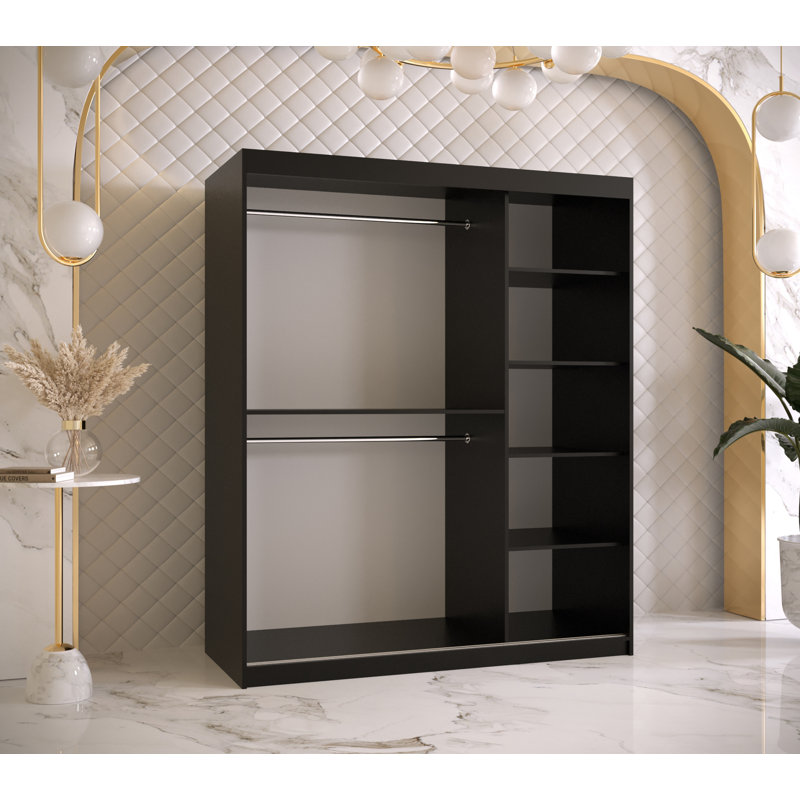 Aros 1 Door Manufactured Wood Wardrobe, 200cm H x 150cm W x 62cm D