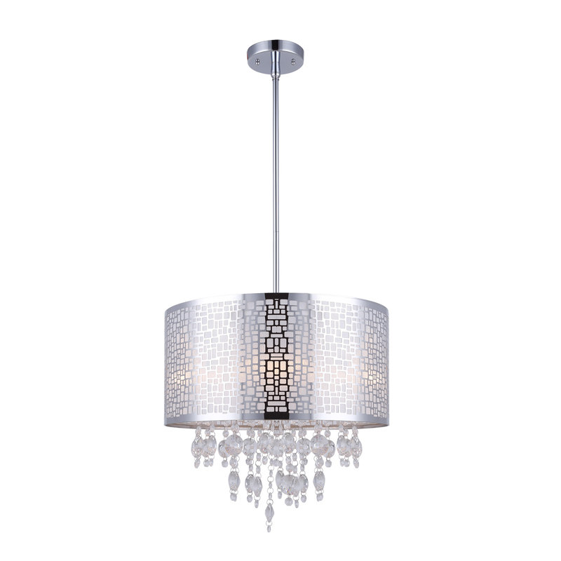 Luminaire suspendu cylindrique à 4 lumières Jill