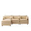 Canapé modulaire modulaire, canapé rembourré, canapé 3 places avec repose-pieds-68449674