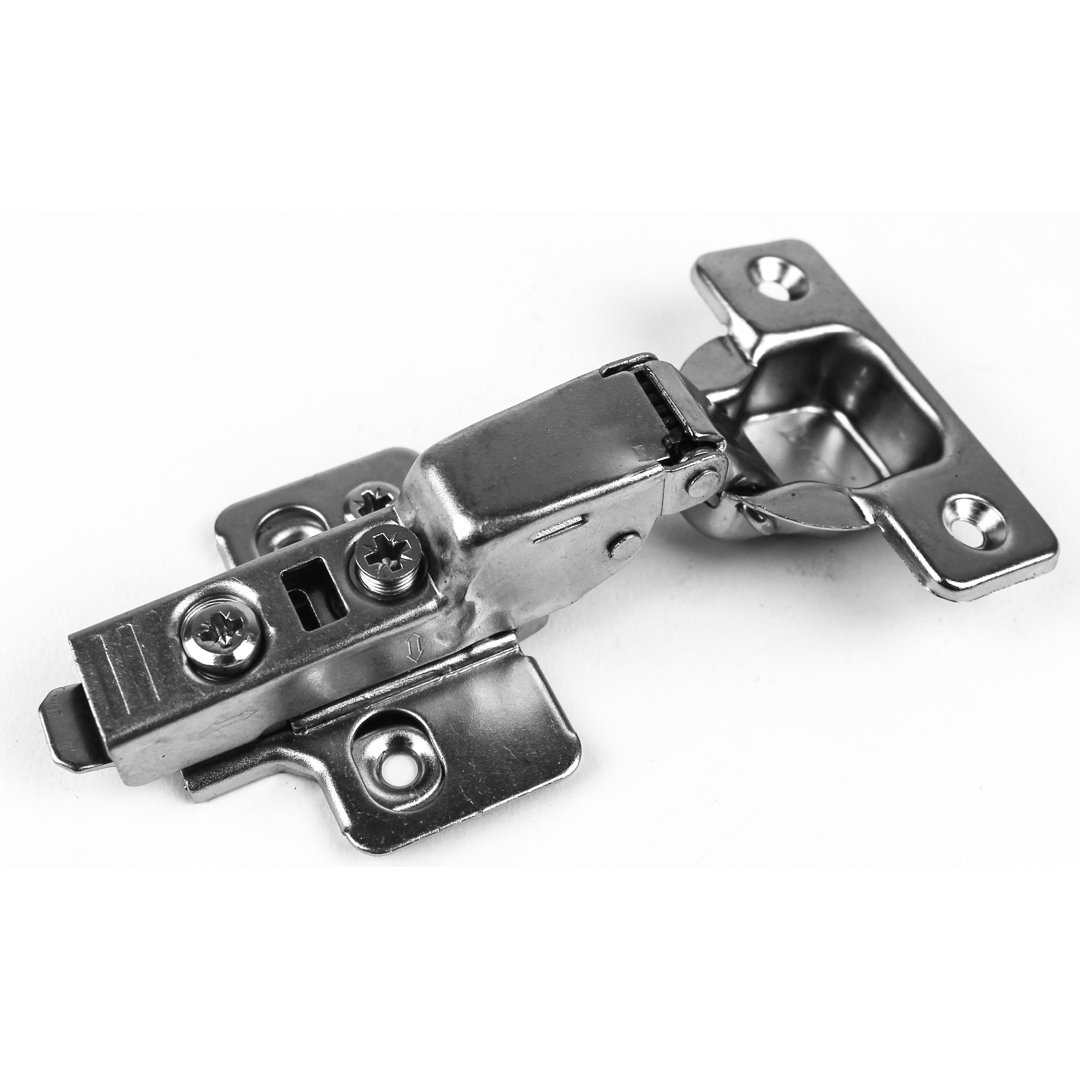 110 Degree 20 Pack Soft Close Half Overlay Frameless Concealed Hinge (Set of 20) Berta