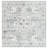 Lonon Oriental Machine Woven Polyester Area Rug in Light Gray/Beige-1370919015
