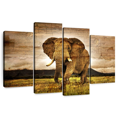 Éléphant à texture de bois Brampt