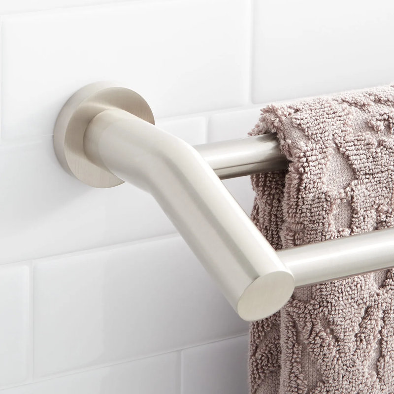 28" Ceeley Collection Wall-Mount Double Towel Bar, Brushed Nickel