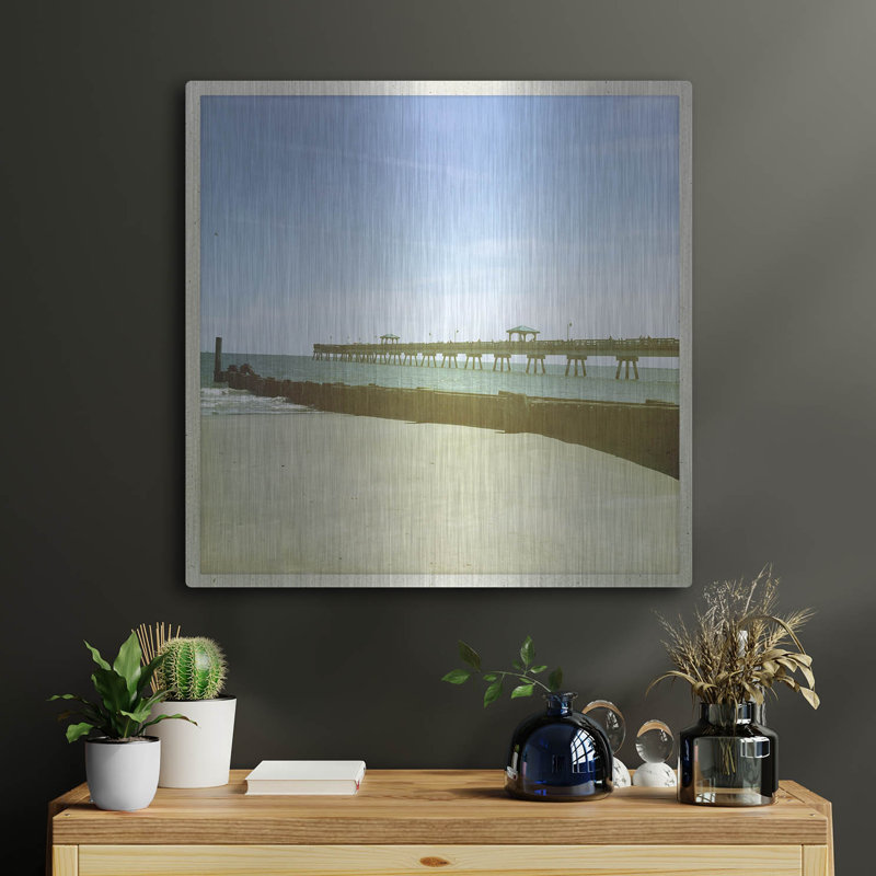 «Bay View 4» par Alicia Ludwig, art mural en métal, 24 po x 24 po, H 24 po x l 24 po