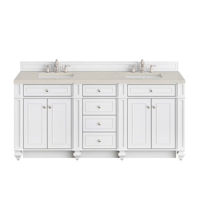 Bristol 72" Double Vanity W/FreePower Wireless Charger