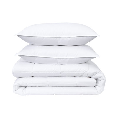 Breathable, Soft, Fluffy, 3Pc Comforter Sets - All Season Reversible Down Alternative Comforter Set  With Two Shams