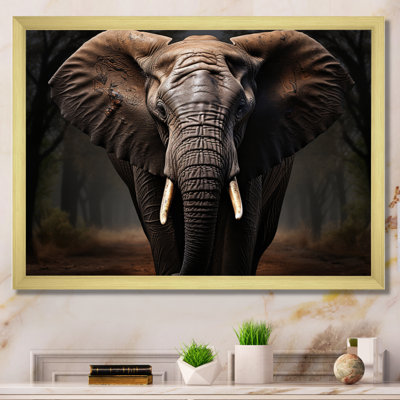 Éléphant harmonie en monochrome I - reproduction sur toile
