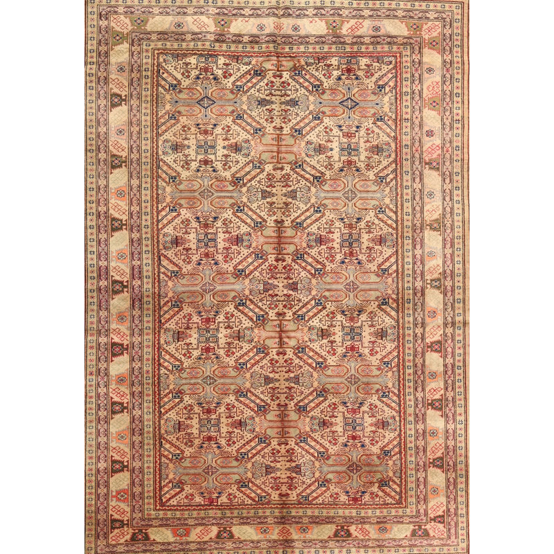 Tapis brun/gris traditionnel Walkertown, Rectangle 5 pi x 7 pi