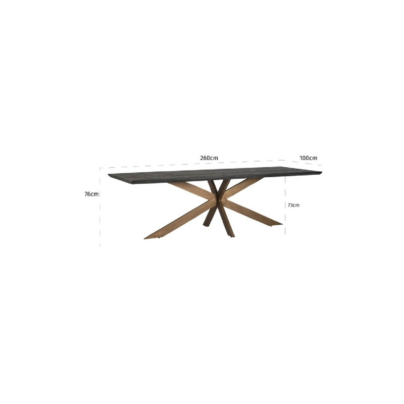 Blackbone Solid Oak Dining Table