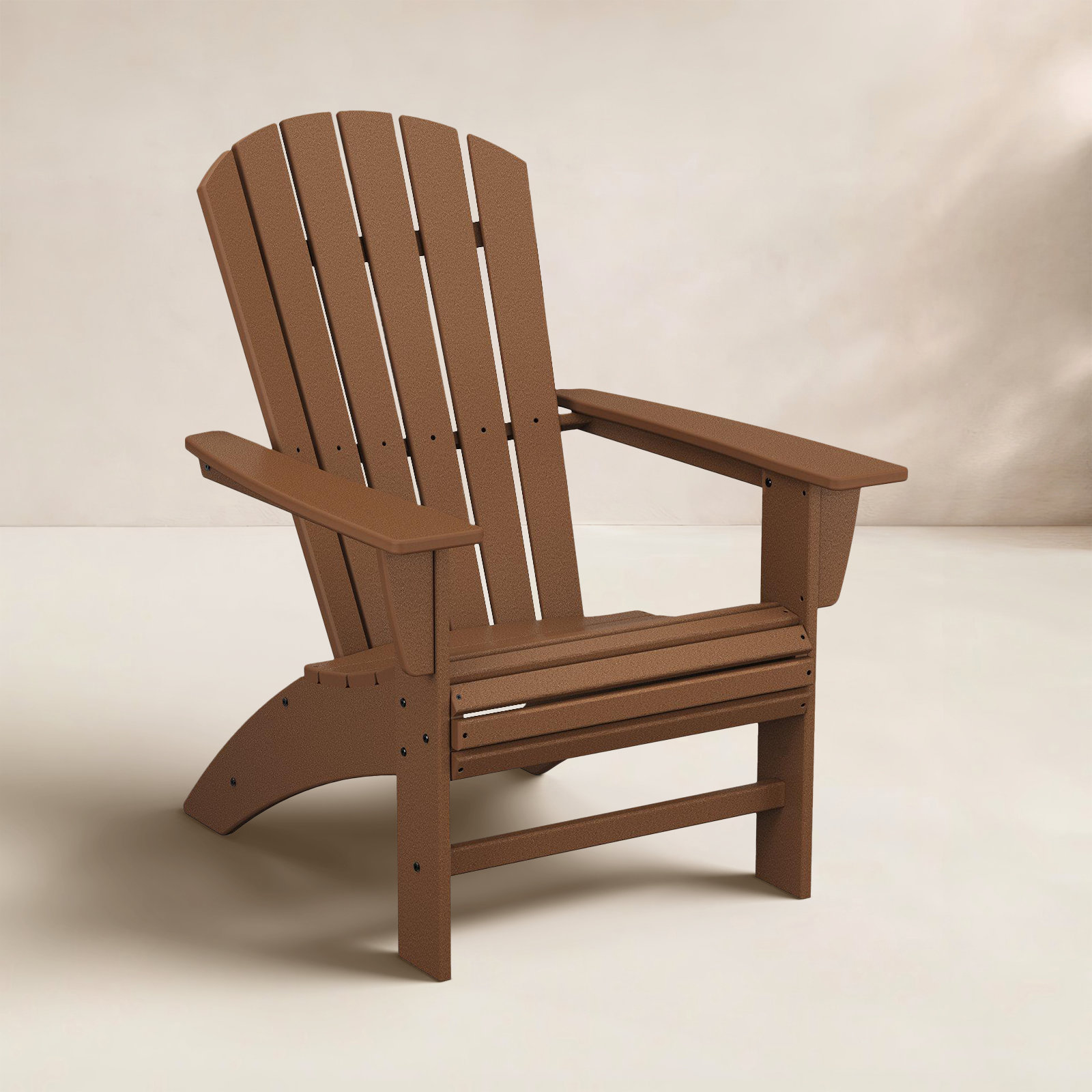 POLYWOOD® Nautical Adirondack Chair, Teak