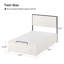 Lit plateforme tapissier en métal avec housse lavable Bakstran H 43,5 po-178727429
