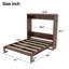 Lit escamotable double pleine grandeur avec rangement et cadre solide pour chambres d'amis et petites chambres, espresso-2131314511-2131314510
