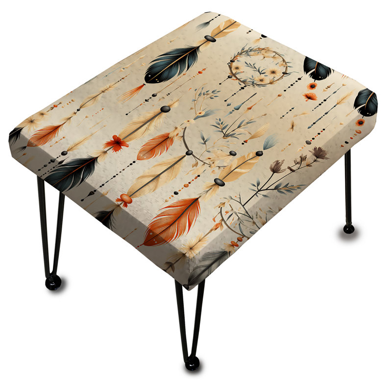 Desert Dreamcatchers Boho Pattern - Boho Rectangle Ottoman