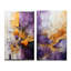 2 pièces sur toile - Fractale abstraite mauve doré-1631552426-1631552439
