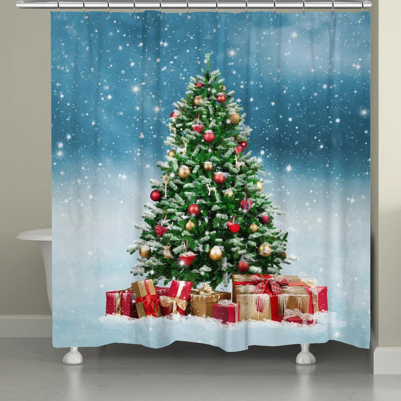 Floral Shower Curtain, 71" H x 72" W